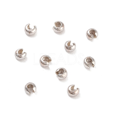 925 Sterling Silver Crimp Beads Cover STER-G027-27S-2.5mm-1