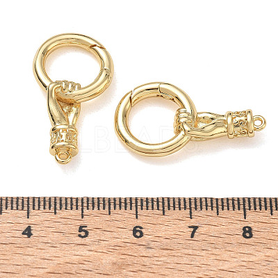Brass Spring Gate Clasps
KK-CBA50B0-36G-1