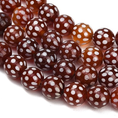 Tibetan Style dZi Beads Strands GG-NH0001-A01-10MM-1