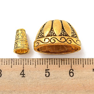 72pcs 10 style Tibetan Style Alloy Bead Cap & Cone TIBE-YW0001-57-1