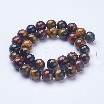Natural Tiger Eye Beads Strands G-D855-07-12mm-1