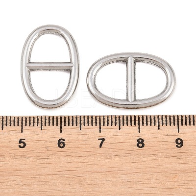 304 Stainless Steel Oval Links Connector Charms STAS-F366-02B-P-1