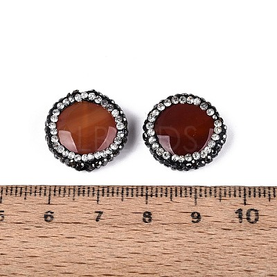 Natural Agate Rhinestone Beads G-Q487-03C-1