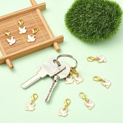10Pcs Alloy Enamel Pendant Decorations HJEW-YW00355-1