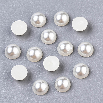 ABS Plastic Imitation Pearl Cabochons SACR-S738-6mm-Z24-1