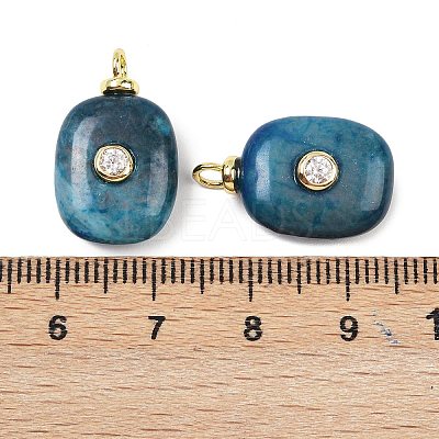 Dyed Natural Blue Agate Pendants X-KK-B157-42F-08-1