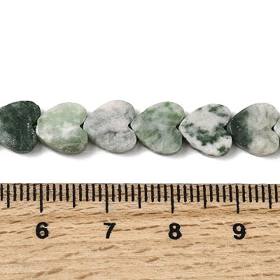 Natural Green Spot Jasper  Beads Strands G-M403-A22-03-1