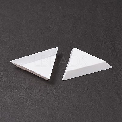Polypropylene(PP) Triangle Nail Art Rhinestone Sorting Trays DIY Decals MRMJ-G003-02-1