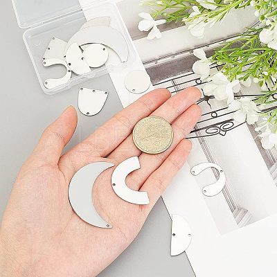 201 Stainless Steel Pendants STAS-FH0001-28P-1