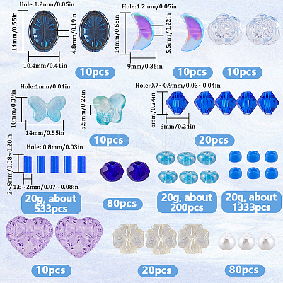 Transparent Glass Beads GLAA-SC0002-52-1