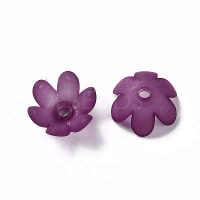 Frosted Acrylic Bead Caps MACR-S371-07A-743-1