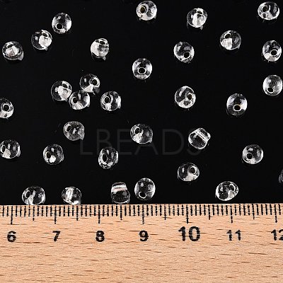 6/0 Baking Paint Transparent Fringe Glass Seed Beads X1-SEED-N006-06A-1