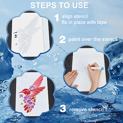 1 Set Engineering Vehicle PET Hollow Out Drawing Painting Stencils DIY-MA0001-31-1