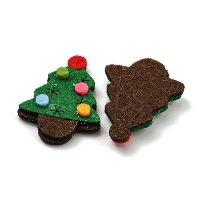 Christmas Trees Non-woven Fabrics Cabochons FIND-K015-01B-1