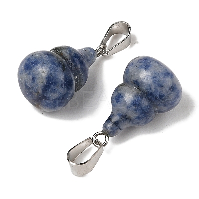 Natural Blue Spot Jasper Pendants G-B127-03P-03-1
