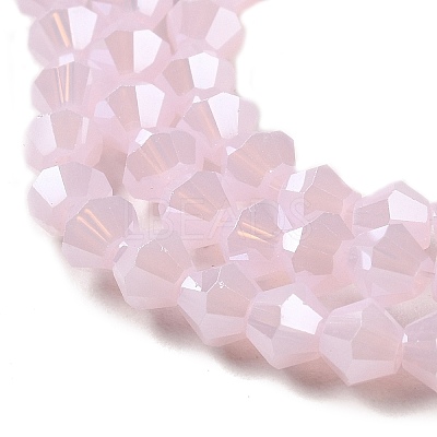 Imitation Jade Electroplate Glass Beads Strands GLAA-F029-J4mm-C02-1