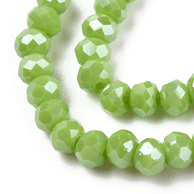 Electroplate Glass Beads Strands EGLA-A034-P1mm-A28-1