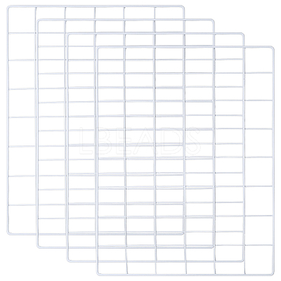 4 Bags Spray Printed Iron Mesh Wall Mounted Hanging Display Stands ODIS-WR0001-18B-1
