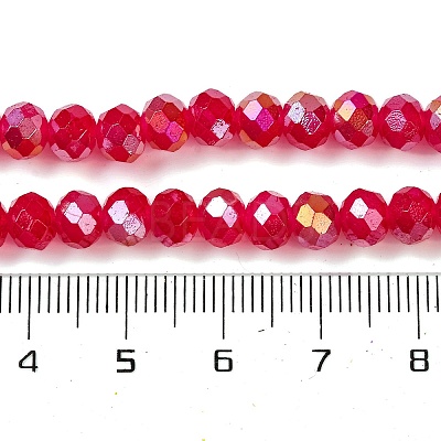 Baking Electroplate Glass Beads Strands DGLA-A039-J6MM-B21-1