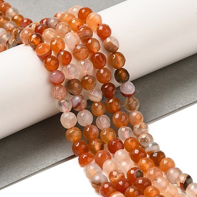 Natural Agate(Dyed & Heated) Beads Strands G-H066-B01-01-1