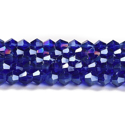 Transparent Electroplate Glass Beads Strands EGLA-A039-T2mm-B06-1