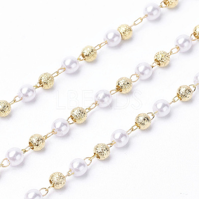 Handmade Acrylic Beaded Chains KK-I651-02G-1