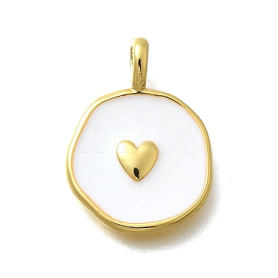 Brass with Enamel Pendants KK-D295-31G-01-1