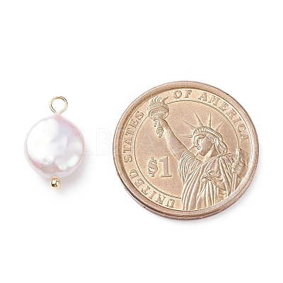 Natural Baroque Pearl Keshi Pearl Pendants PALLOY-JF01494-01-1