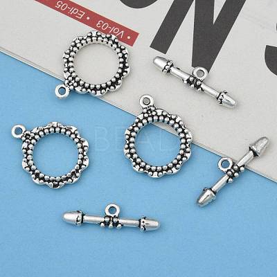 Tibetan Style Ring Toggle Clasps X-LF1496Y-1