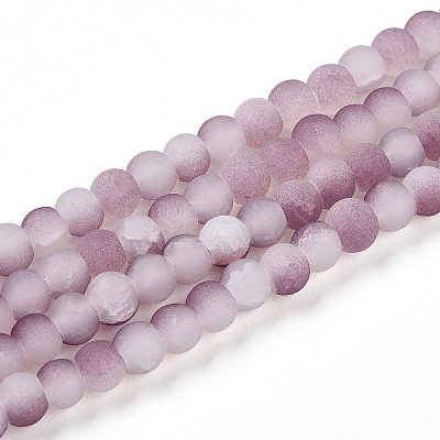 Crackle Glass Beads Strands GLAA-N009-4mm-05-1