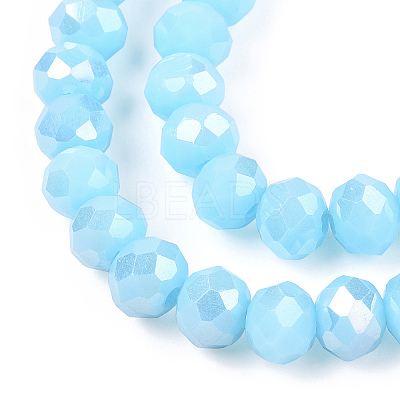 Electroplate Glass Beads Strands EGLA-A034-P3mm-B14-1