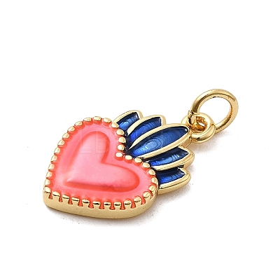 Brass Enamel Pendants KK-P338-34C-G-1