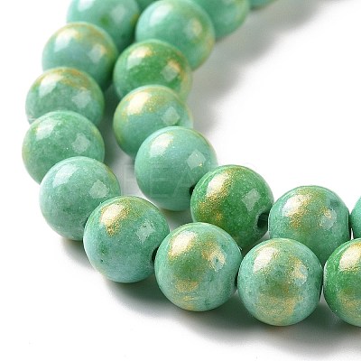 Natural Mashan Jade Beads Strands G-F670-A27-8mm-1