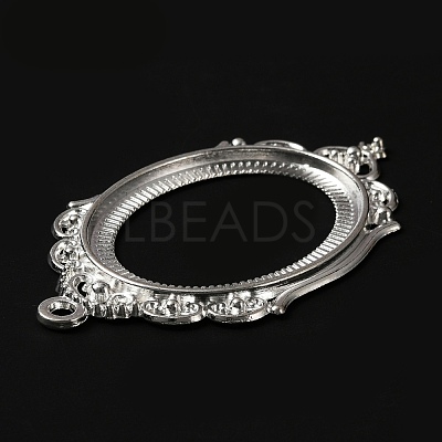Zinc Alloy Pendant Cabochon Settings FIND-WH050-70S-1