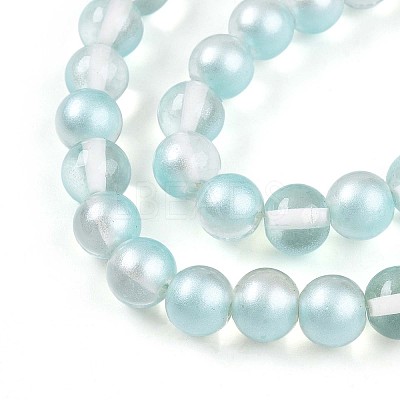Baking Paint Transparent Glass Beads X1-DGLA-N011-8mm-05-1