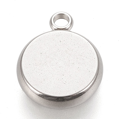 Tarnish Resistant 304 Stainless Steel Pendant Cabochon Settings X-STAS-K202-03C-P-1