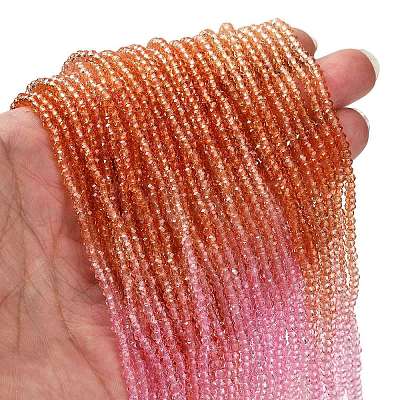 Transparent Painted Glass Beads Strands DGLA-A034-T2mm-A20-1