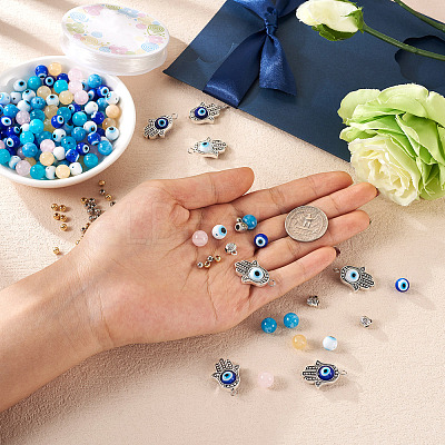 DIY Evil Eye Bracelet Making Kit DIY-FW0001-33-1