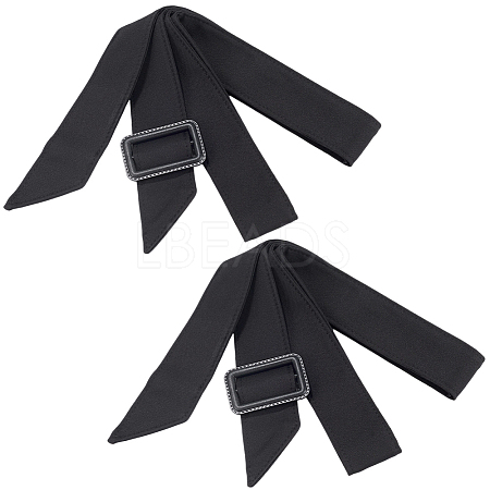 2Pcs Tie a Knot Polyester Waist Belt with Plastic Buckle AJEW-GF0014-53B-1