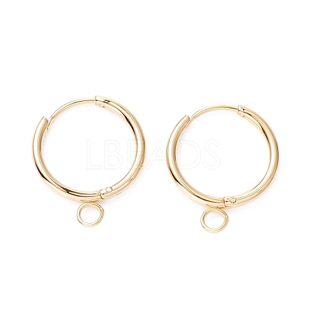201 Stainless Steel Huggie Hoop Earring Findings STAS-P283-01P-G-1