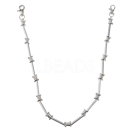 1Pc Rock Style Stainless Steel Barbed Wire Link Chains for Pants AJEW-HS0001-44-1