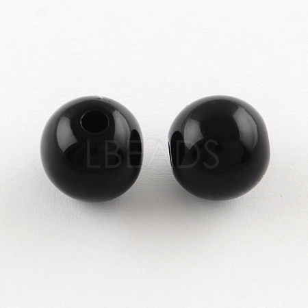 Round Opaque Acrylic Beads SACR-R865-18mm-01-1