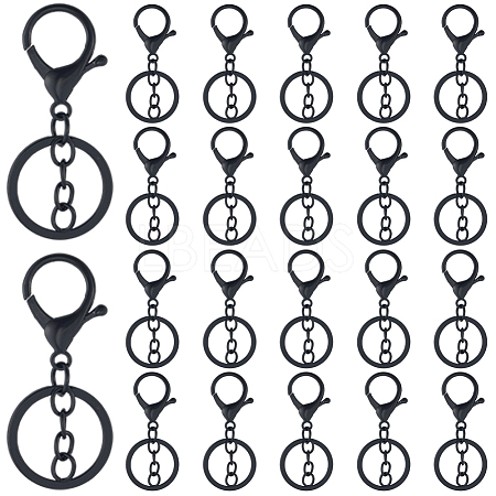 24Pcs Alloy Keychain Clasps KEYC-SC0001-82EB-1