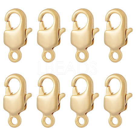 8Pcs Brass Lobster Claw Clasps KK-TA0002-67-1
