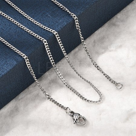 12Pcs 2MM 304 Stainless Steel Twisted Chain Necklaces for Men Women NJEW-H093-17P-03-1