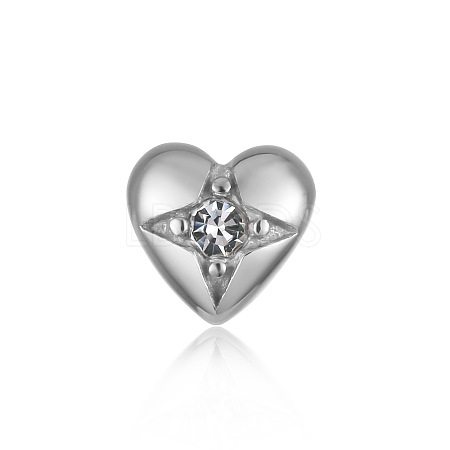 316L Surgical Stainless Steel Micro Pave Clear Cubic Zirconia Tongue Rings FS-WG6EDE0-03-1