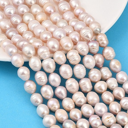 Natural Cultured Freshwater Pearl Beads Strands PEAR-F020-24B-1