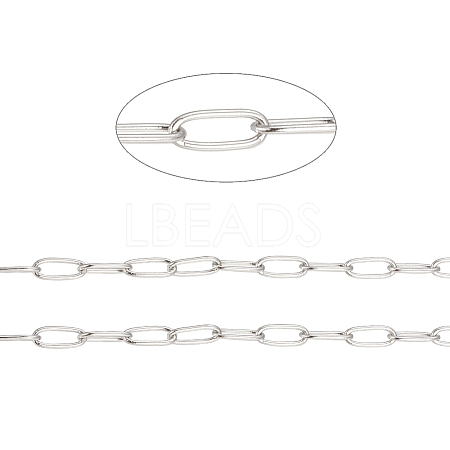 Tarnish Resistant 304 Stainless Steel Paperclip Chains CHS-F010-01H-P-1