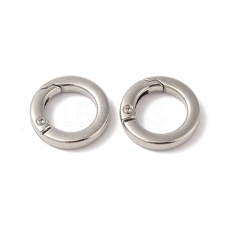 Nickel Plated Alloy Spring Gate Rings FIND-Q104-01A-P-1