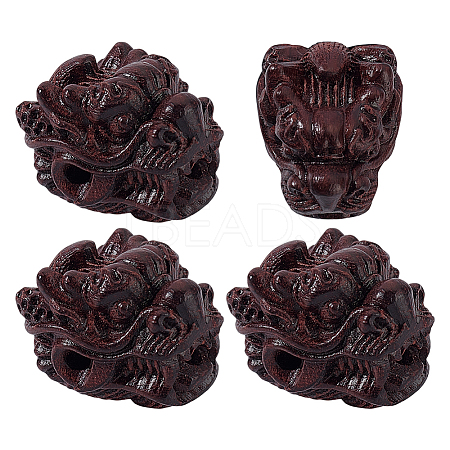 4Pcs Wood Beads WOOD-PH0003-90E-1